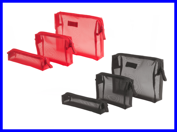 Travel-Cosmetic-Bags-for-Her-and-Him-Toiletry-Dopp-Light-Weight-Zip-SML-6pcs-222481417837-2