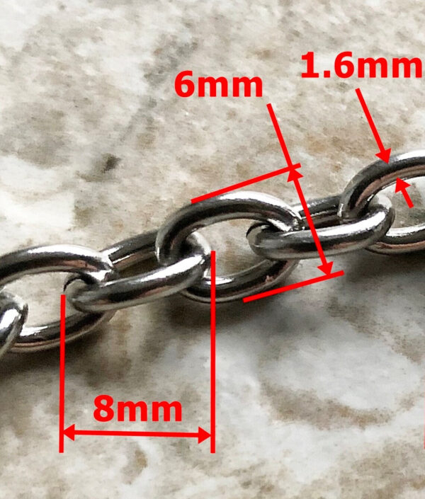 21-Inches-54cm-Fashion-Wallet-Chain-6mm-Double-Rolo-Stainless-Steel-Cable-225577110448-5