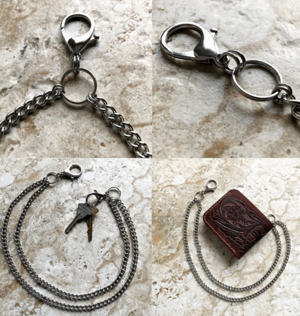 Fashion-Wallet-Chain-Double-Curb-Stainless-Steel-Cable-Unisex-21-Inches-54cm-325655430549-10